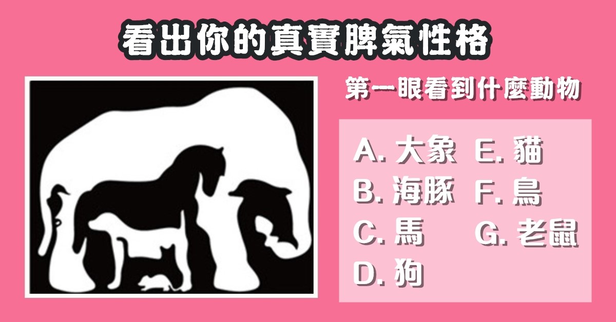 第一眼，看到什麼，動物，真是脾氣，脾氣性格，心理測驗，星座寶寶