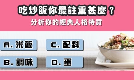 吃炒飯，注重什麼，調味料，經典人格，人格特質，心理測驗，星座寶寶