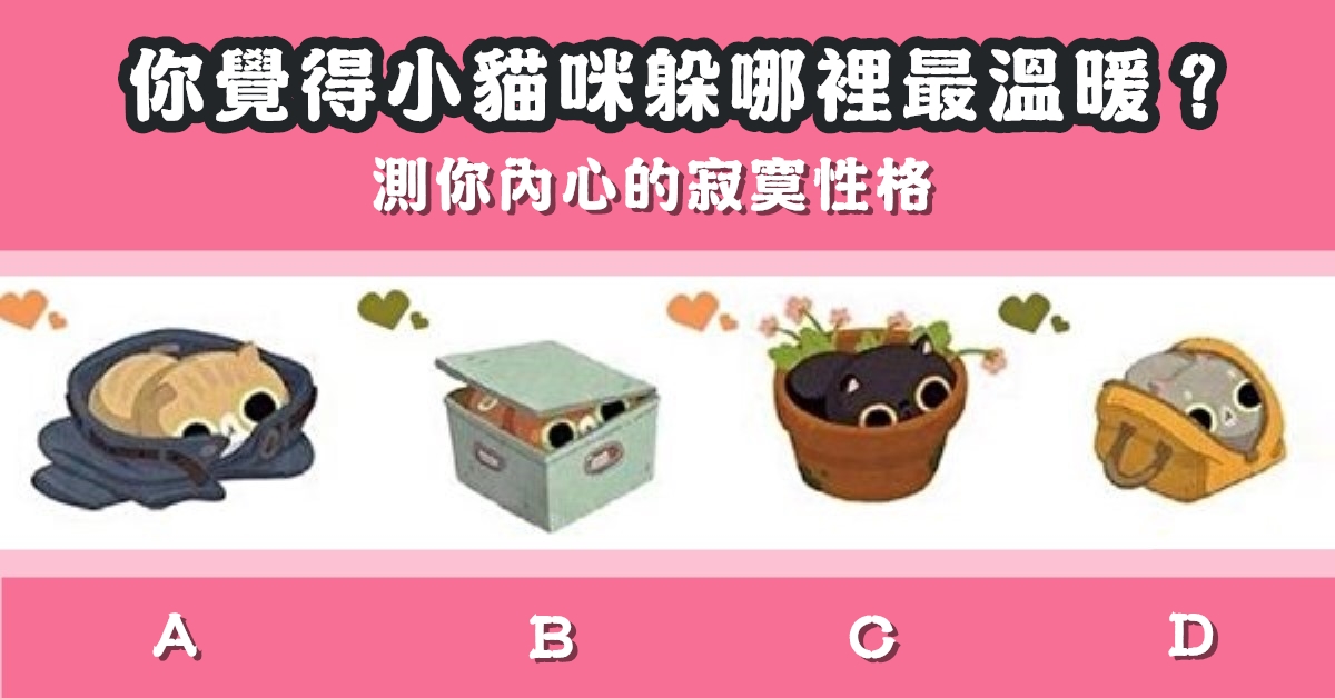 小貓咪，最溫暖，內心，寂寞，性格，心理測驗，星座寶寶