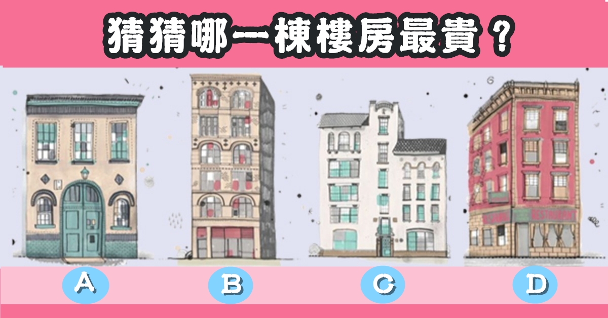 棟樓房，最貴，人性，弱點，心理測驗，星座寶寶