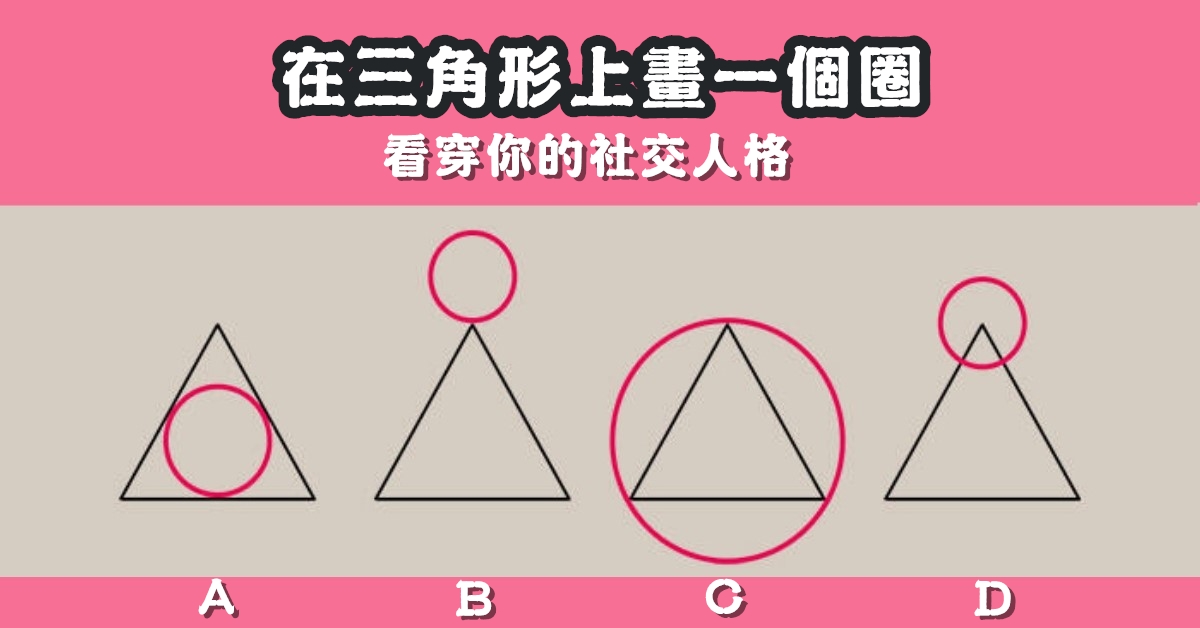 三角形，一個圈，看穿，社交人格，心理測驗，星座寶寶