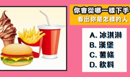 吃快餐，從那下手，怎樣的人，心理測驗，星座寶寶
