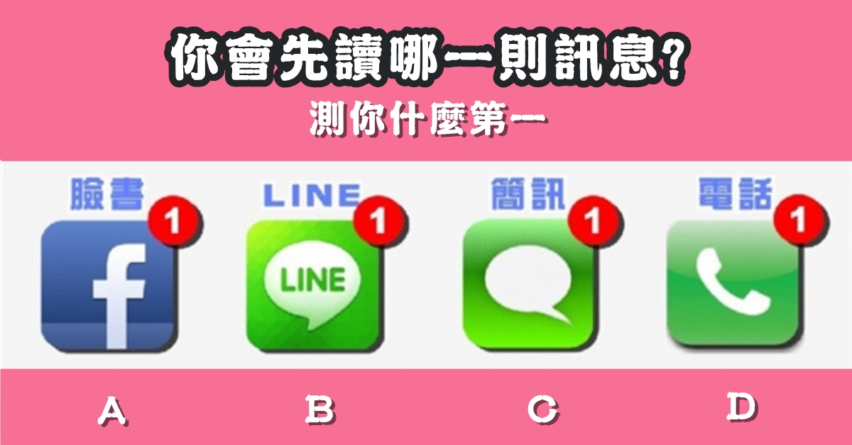 最先讀，哪一則，訊息，性格，第一，心理測驗，星座寶寶