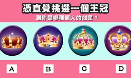 憑直覺，喜愛，王冠，哪種類型人，剋星，心理測驗，星座寶寶