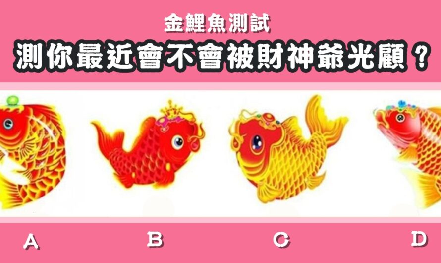 【金鯉魚測試】測出最近會不會被財神爺光顧