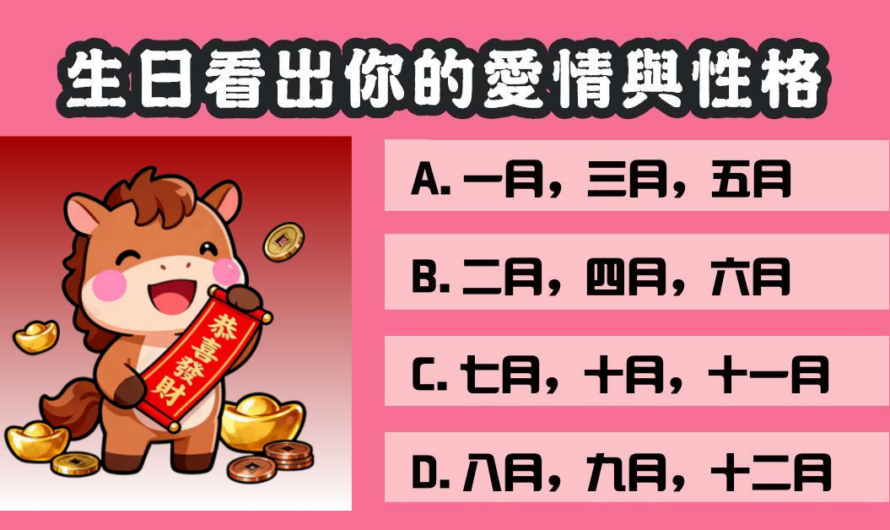 【神準測試】生日看穿您的愛情與性格
