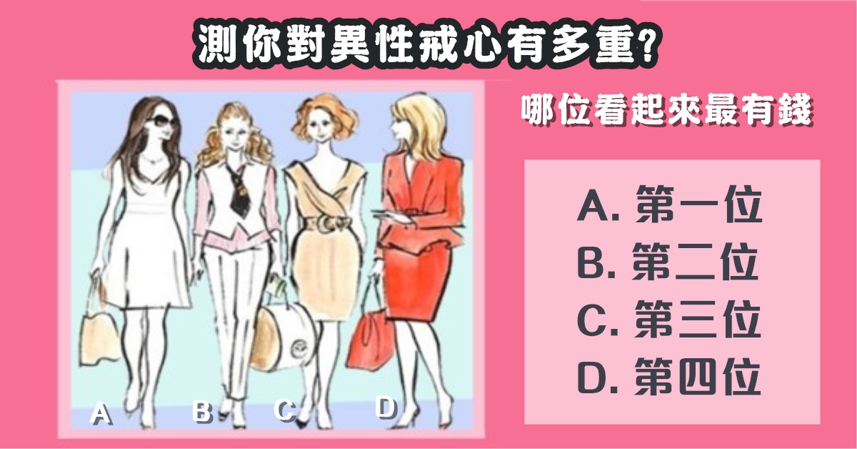 美國瘋傳，最有錢，對異性，戒心，有多強，心理測驗，星座寶寶