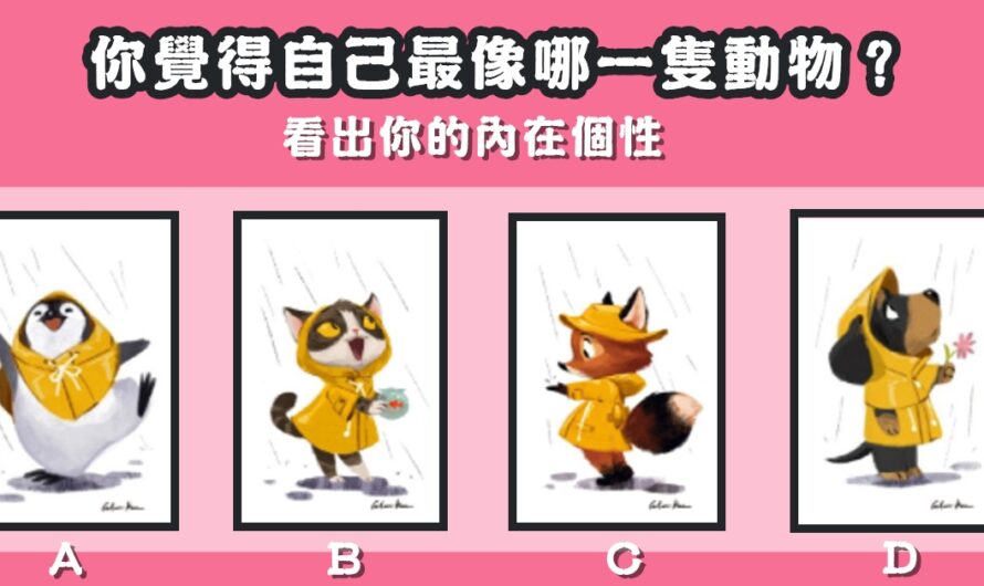 【動物個性測驗】看出您的內在個性
