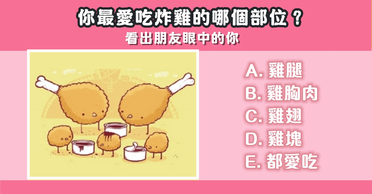 最愛吃，炸雞，朋友眼中的你，心理測驗，星座寶寶